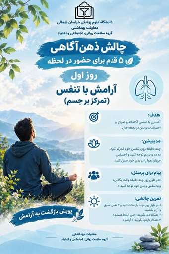 چالش ذهن آگاهی(5 قدم برای حضور در لحظه)